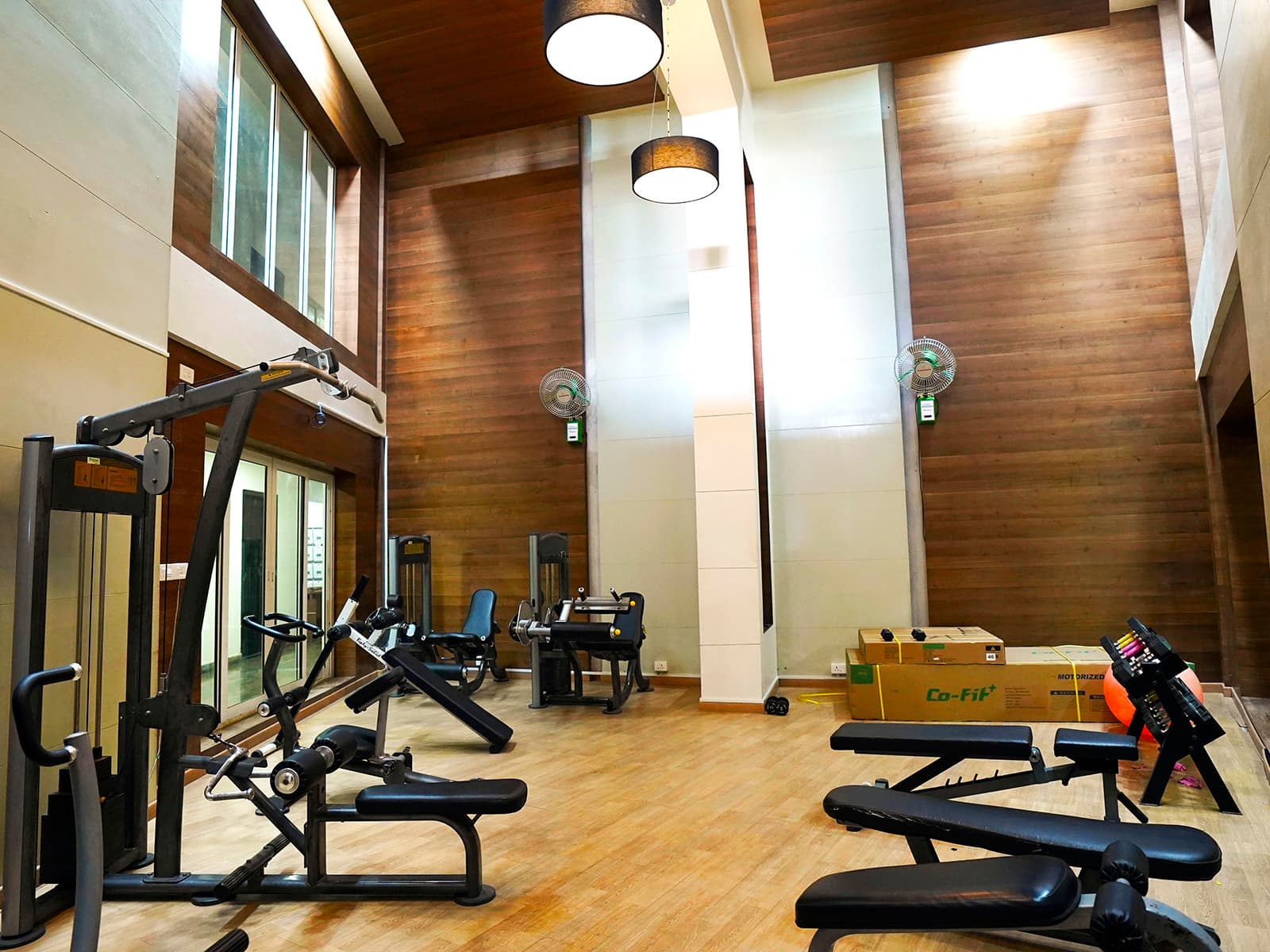 Indoor gym at Zolo Mayfield