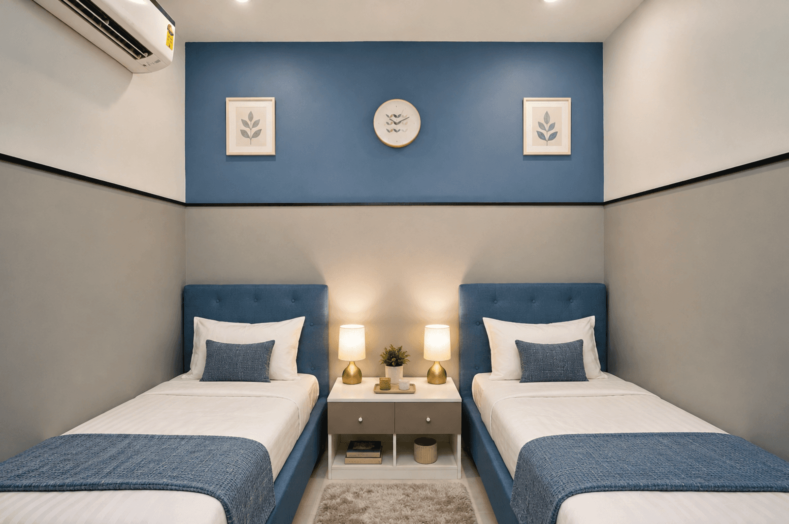 A comfortable student accommodation bedroom
