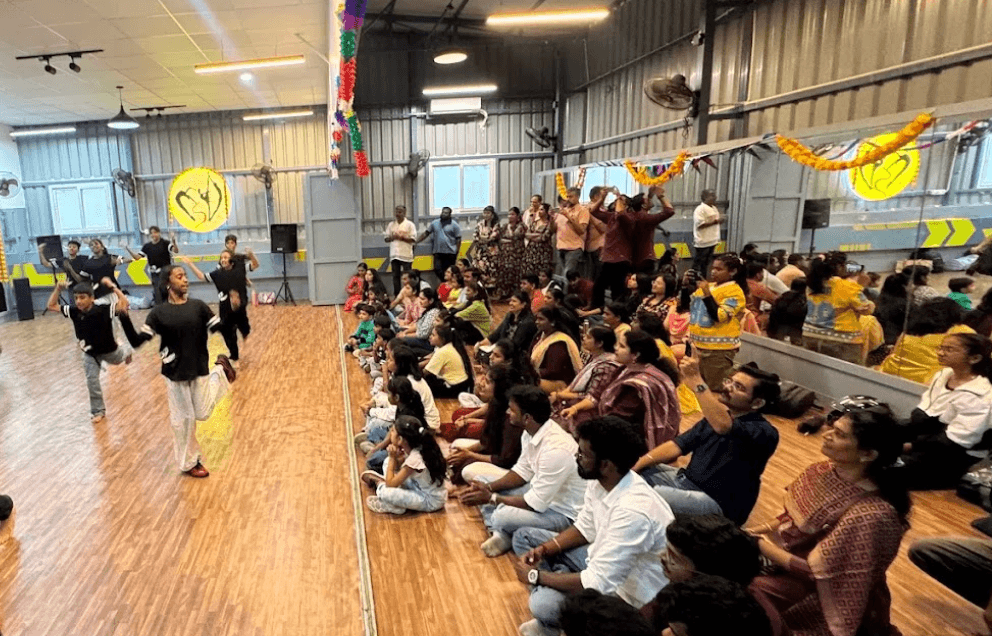 Students in the dance studio